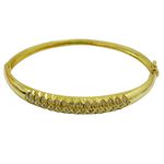 Pulseira Bracelete de Ouro 18k com Brilhantes