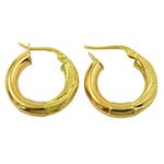 Argola Africana Redonda em Ouro 18K 