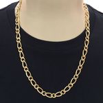 Corrente Elo Fígaro Masculina de Ouro 18K 32g