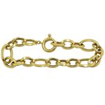 Pulseira em Ouro 18k Feminina Elos Largos 11.2mm