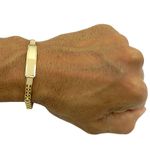 Pulseira Masculina com Placa em Ouro 18k