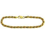 Pulseira de ouro 18k Corda Três Cores 