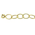 Pulseira em Ouro Feminina Elos Largos Carter 16.4mm