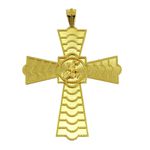 Crucifixo com São Jorge em Ouro 18K Grande 