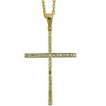 Crucifixo Grande em Ouro 18K cravejado com Brilhantes