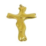 Crucifixo com Cristo em alto relevo Ouro 18K