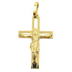 Crucifixo em Ouro vazado com Cristo 1.5g 37.mm