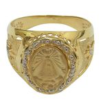 Anel de N. Sra. Aparecida em Ouro 18K com 5.0g 15.7mm