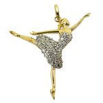 Bailarina em Ouro 18K com Zircônia