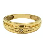 Lindo Anel de Ouro 18K Feminino com Brilhante