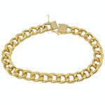 Pulseira Grossa Masculina de Ouro 18K Elo Grumet