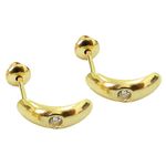 Brinco Baby em Ouro 18K com Zircônia