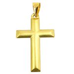 Pingente de Cruz sem Cristo em Ouro 18K Fosca e Diamantada