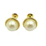 Brinco de Pérola 8mm Ouro 18K