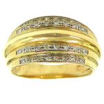 Lindo Anel com Brilhantes em Ouro 18K