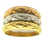 Lindos Anéis em Ouro 18K Três Cores