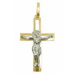 Pingente Crucifixo de Ouro com Cristo 37.0x18.0mm
