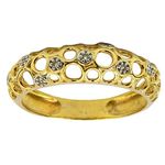 Lindos Anéis Design Italiano de Ouro 18K com Diamantes