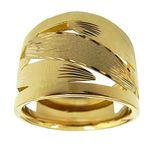 Anel de Ouro 18K Polido e Fosco