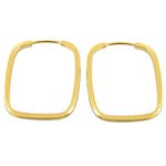 Argola Feminina Quadrada em Ouro 18K 19.0x16,0mm