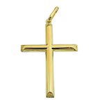 Pingente Cruz Lisa de Ouro 18K 750 