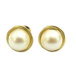 Brinco de Pérola 8mm Ouro 18K