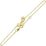 Pulseira Princesa com Nome Manuscrito em Ouro 18K 