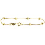 Pulseira Infantil de bolinha em ouro 18K 3mm