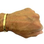 Pulseira Bracelete Masculino de Ouro 18K Maciça