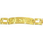 Pulseira Masculina Jesus em Ouro 18K