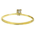 Anéis Solitários modelo Cartier ouro 18K com Diamante