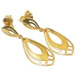 Brinco de Ouro 18K Modelo Gota