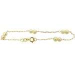 Pulseirinha Baby Cartier em ouro 18K com Pérolas