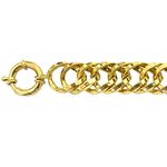 Pulseira Italiana Masculina Elos Entrelaçados em Ouro 18K