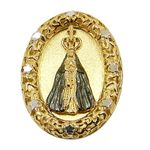 Medalha de Nossa Senhora Aparecida em Ouro Branco e Ouro Amarelo