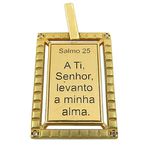 Pingente Salmo 25 em Ouro 18K com Brilhantes