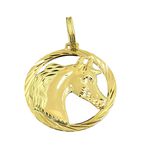 Pingente Unissex de Cavalo em Ouro 18K 