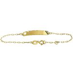 Pulseirinha Cartier Infantil com Plaquinha Ouro 18K 750