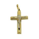 Pingente de Cruz com Cristo em Ouro 18K