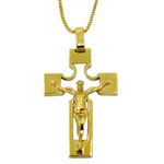 Crucifixo de Ouro Vazado Pequeno