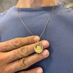 Pingente de Ouro Masculino São Jorge Guerreiro 1.4g