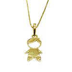 Pingente em Ouro 18K Filhos Menino e Menina 20mm