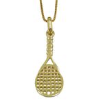 Pingente em Ouro 18K Raquete de Tênis 3,5g 45.0mm