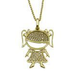 Pingente em Ouro 18K Zircônia Menina 5.9g 42.0mm
