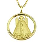 Pingente em Ouro de Nossa Senhora Aparecida 50.0mm
