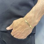 Pulseira de Chapa em Ouro 18K Maciça 7.0g 4.5mm