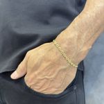 Pulseira de Ouro 18k 0,750 Gucci Maciça 6.2g 5.3mm