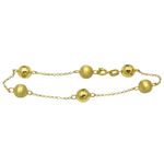 Pulseira de Ouro 18k Feminina 6 Bolas de 7.0mm 4.7g