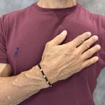 Pulseira em Ouro 18k de Ônix Natural 6,2g 4.0mm