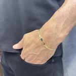 Pulseira em Ouro 18k Masculina Maciça 7.9g 7.0mm